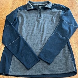 Men’s Kuhl Pull Over Ryder Midnight Navy Blue Gray Grey Size Large